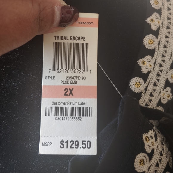 INC International Concepts. A Line Black Dress 2X - Picture 4 of 5